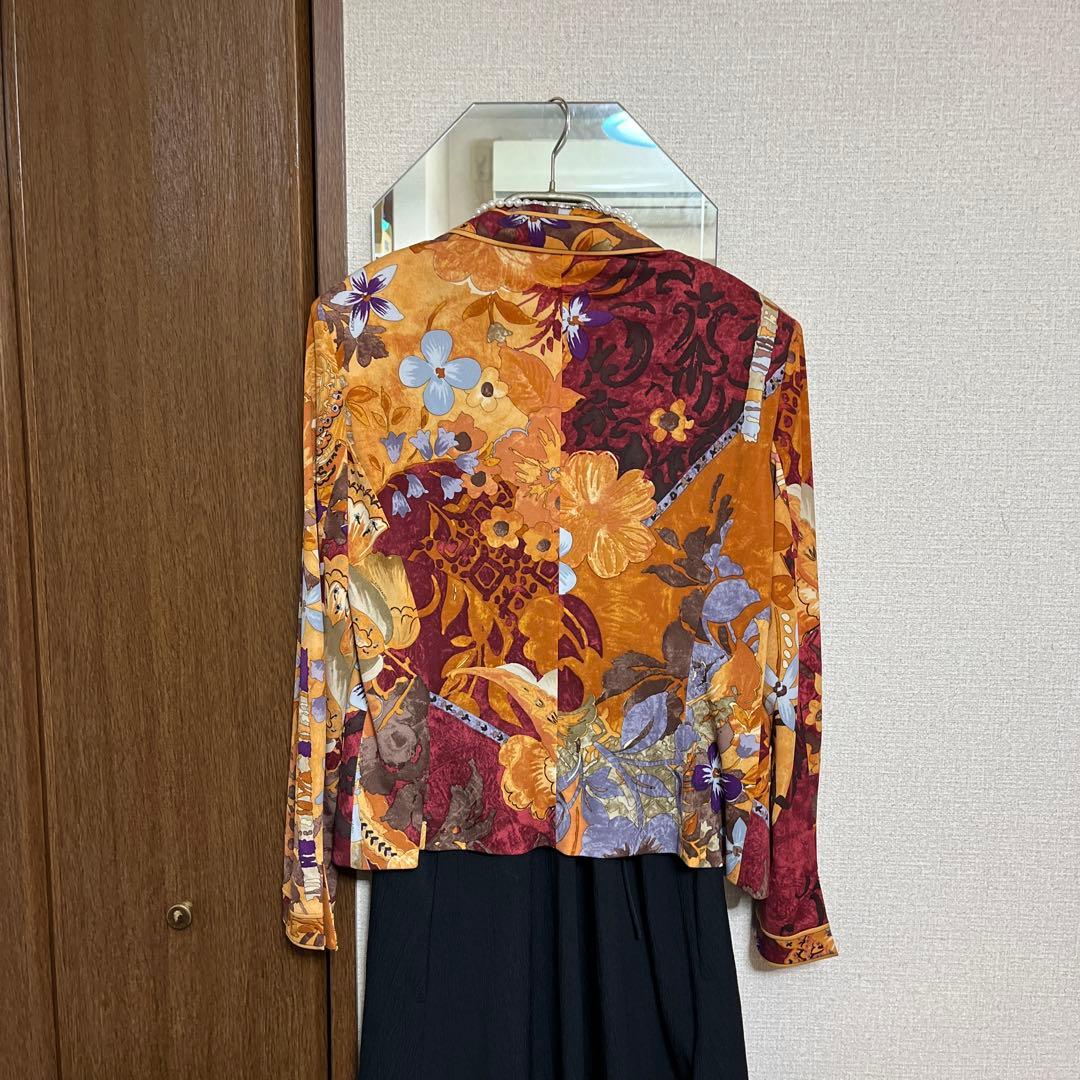 Jasmin❣️LEONARD花柄テーラードジャケットM マルチカラー❣️カン
