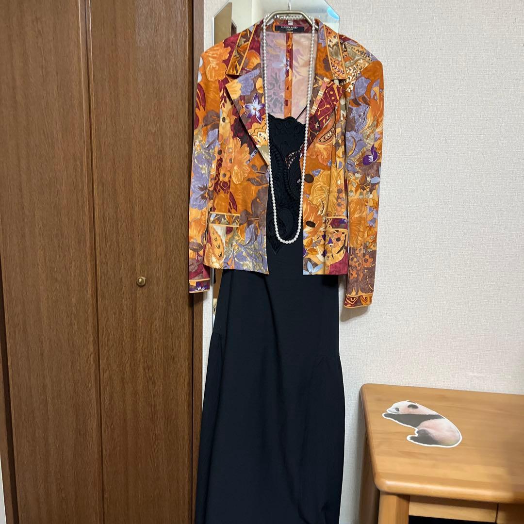 Jasmin❣️LEONARD花柄テーラードジャケットM マルチカラー❣️カン