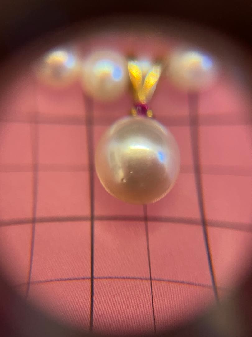 TSUTSUMI ホワイトパール　本真珠　ネックレス チャームK18 金具