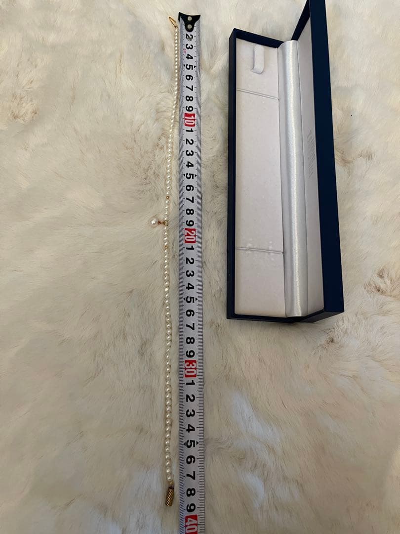 TSUTSUMI ホワイトパール　本真珠　ネックレス チャームK18 金具