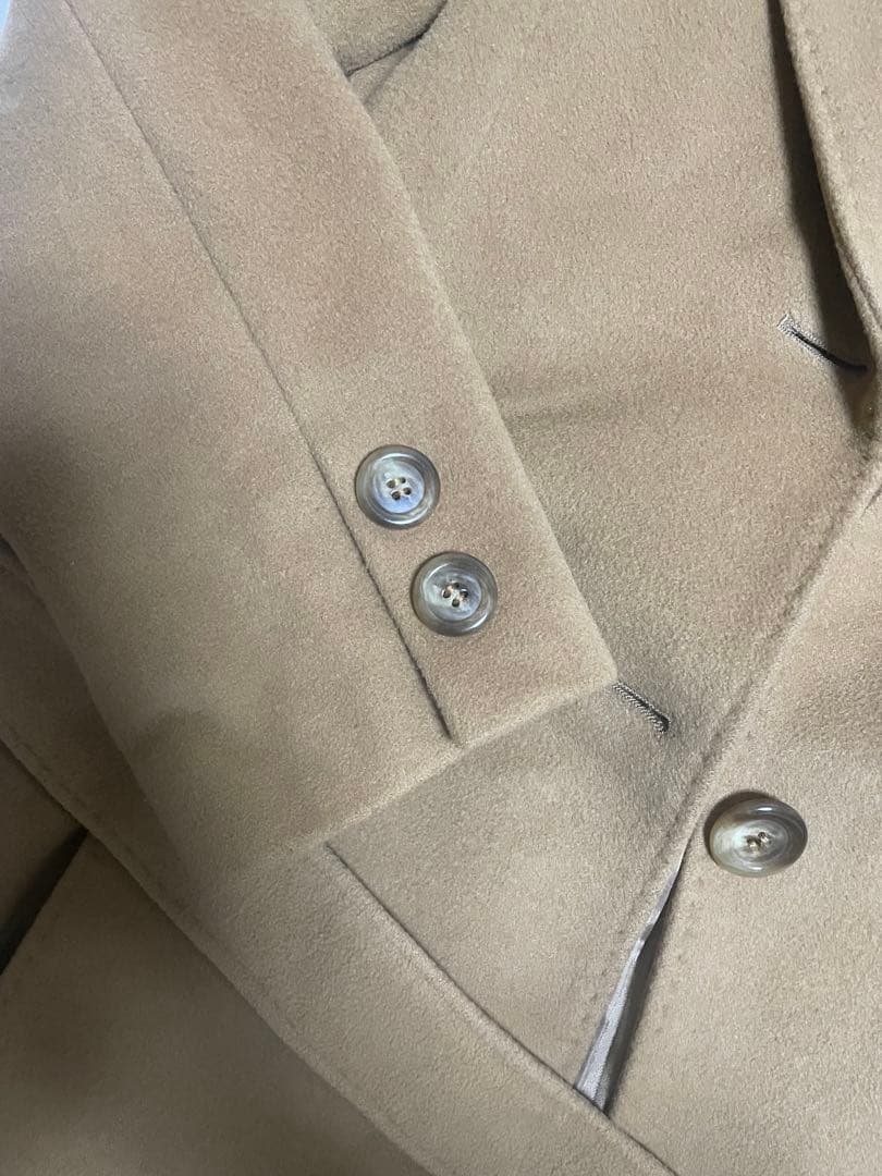 【美品】7万円相当 ボッシュ キャメル カシミヤウール ファー付ロングコート