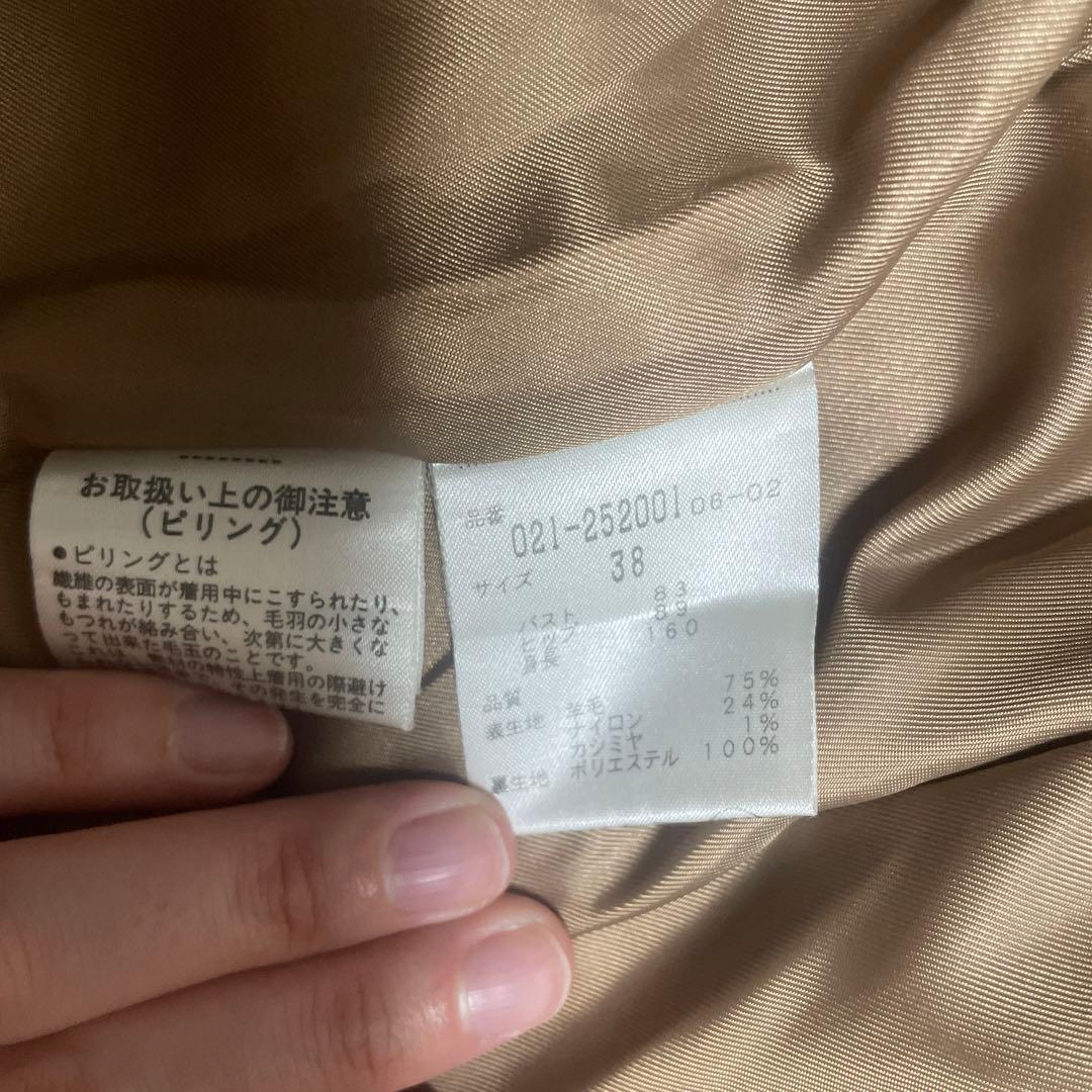 【美品】7万円相当 ボッシュ キャメル カシミヤウール ファー付ロングコート