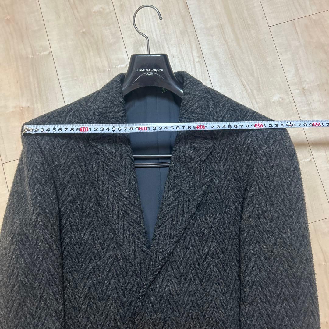 80s コムデギャルソン オム テーラードジャケット　グレー　ヘリンボーン