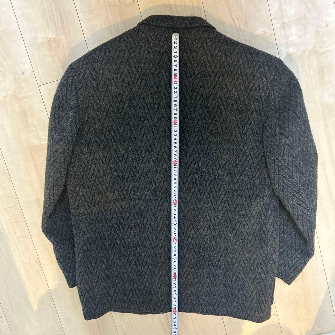 80s コムデギャルソン オム テーラードジャケット　グレー　ヘリンボーン