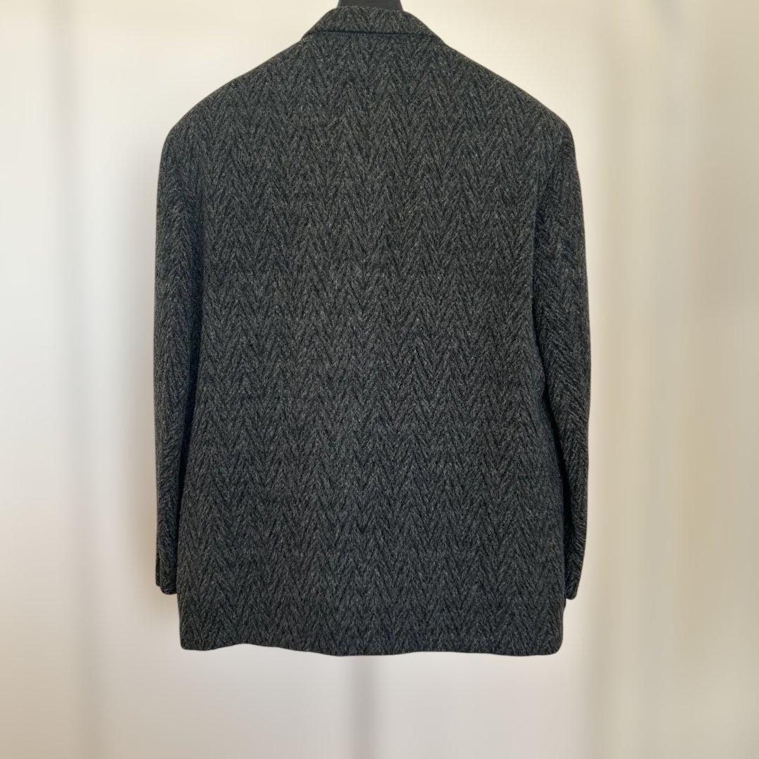 80s コムデギャルソン オム テーラードジャケット　グレー　ヘリンボーン