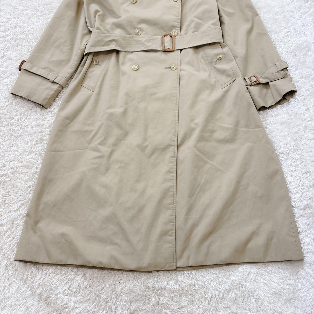 着丈121 バーバリーズ　トレンチコート　ベルト付き　ノバチェック　白タグ　L