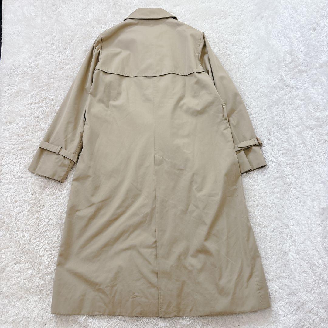 着丈121 バーバリーズ　トレンチコート　ベルト付き　ノバチェック　白タグ　L