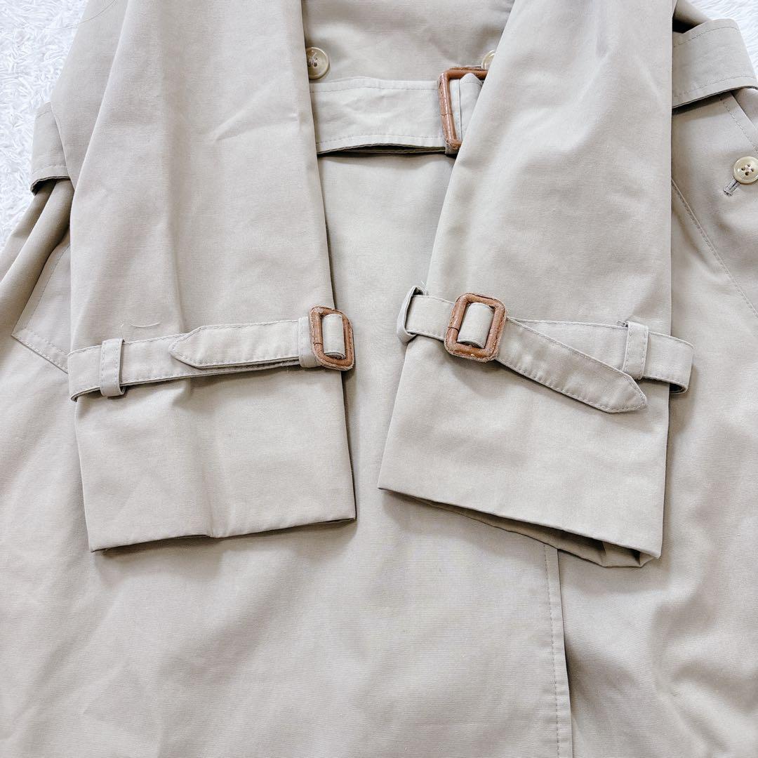 着丈121 バーバリーズ　トレンチコート　ベルト付き　ノバチェック　白タグ　L