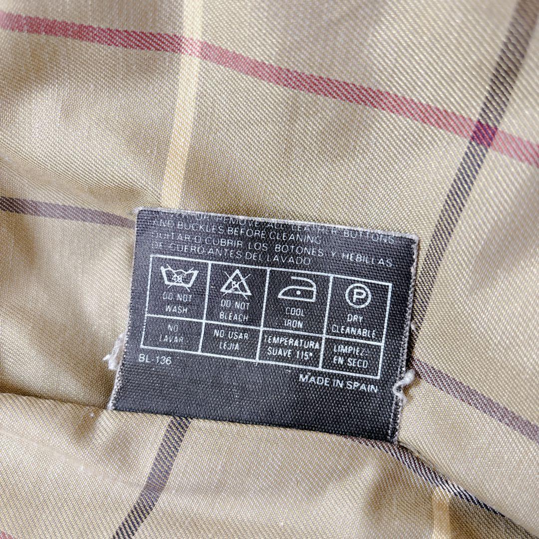 着丈121 バーバリーズ　トレンチコート　ベルト付き　ノバチェック　白タグ　L