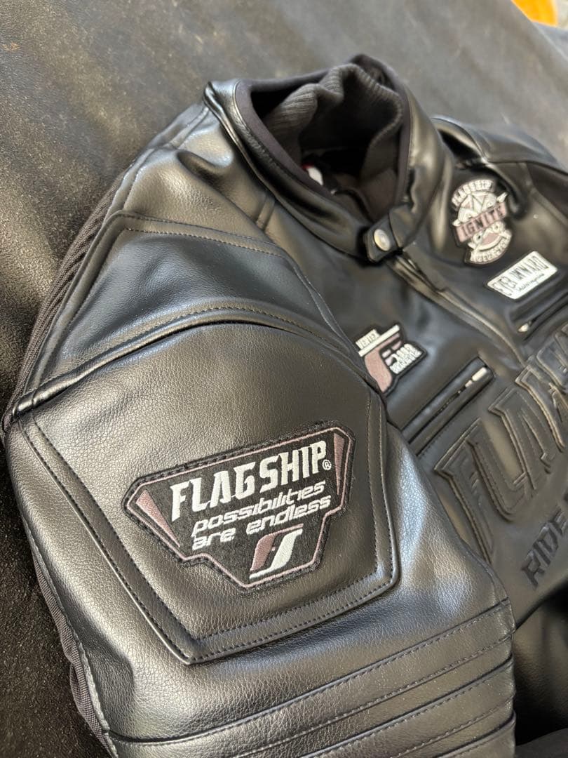 【新品未使用】FLAGSHIP フラッグシップ レザー ジャケット 防風・防水