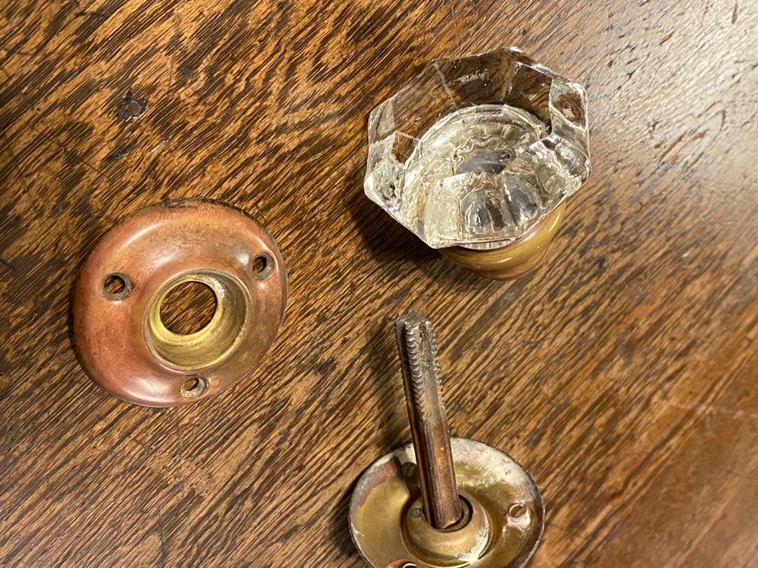 ガラス　ドアノブ　レトロ