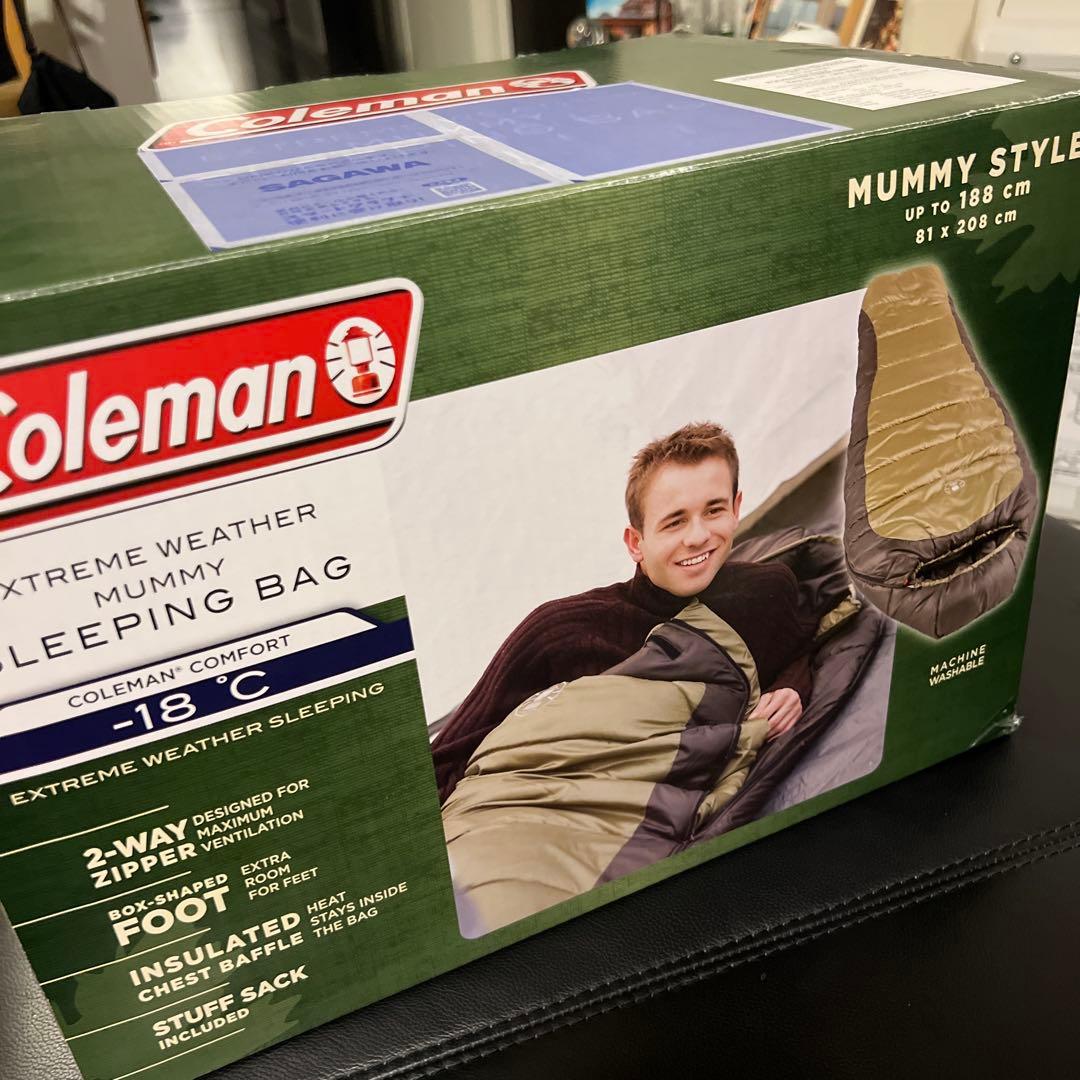 Coleman マミースタイル寝袋 -18℃対応