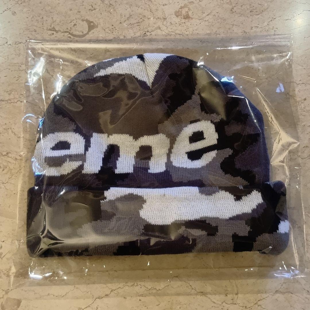【期間限定～2/8】 Supreme Camo Big Logo Beanie