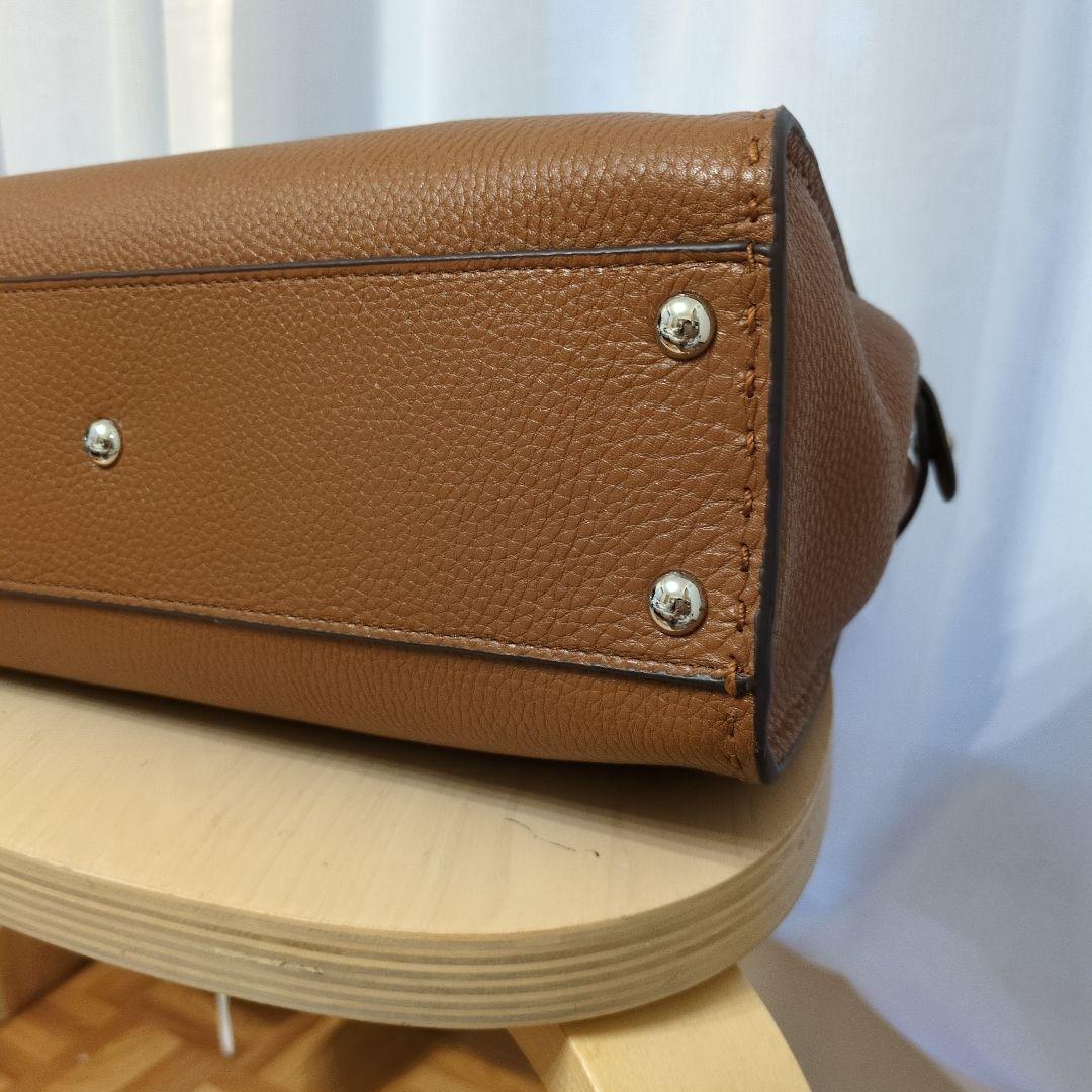 jamuONEHANDLE 2wayレザー ハンドバッグ キャメル