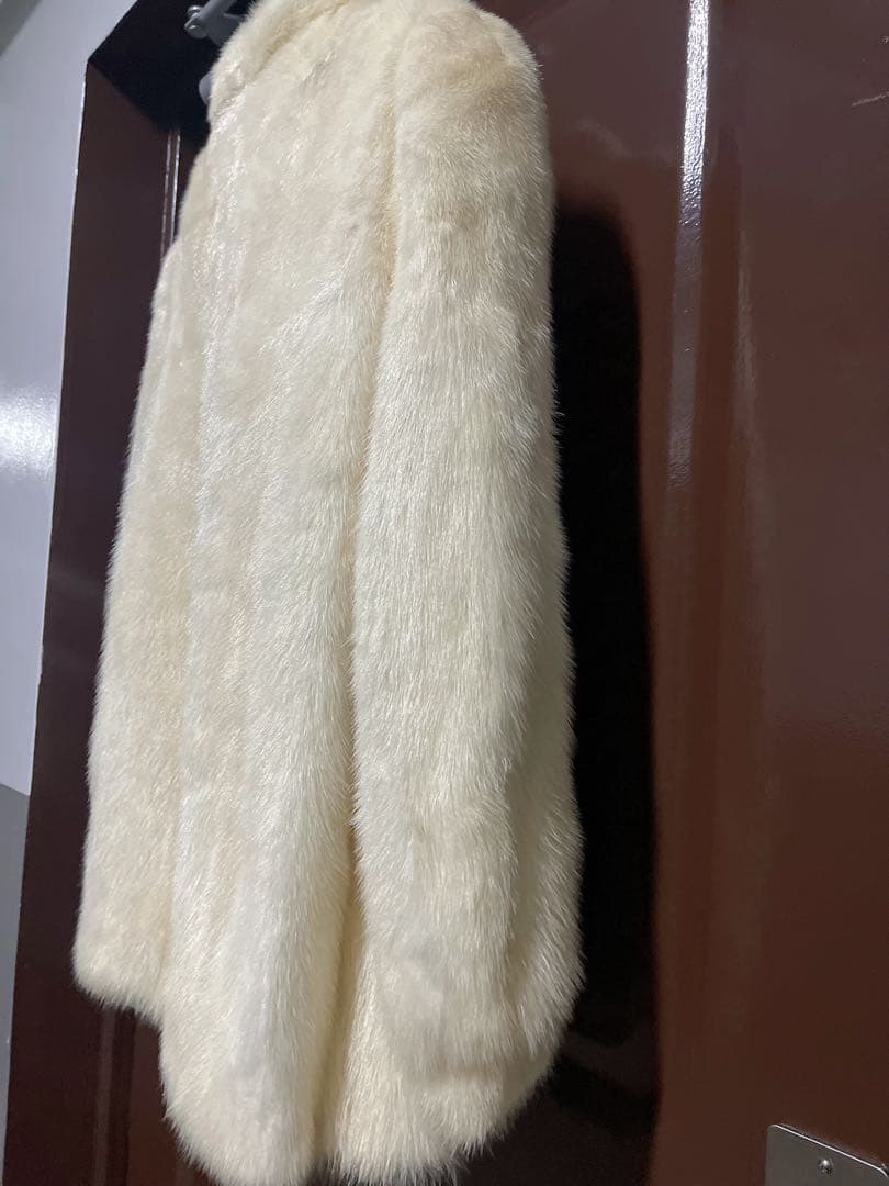 EMBA MINK ホワイトミンク アイボリー リアル ファー 毛皮コート