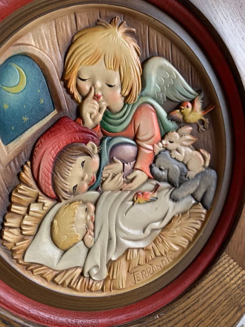 アンリ人形　ビンテージ1983年クリスマス木製プレート！可愛い過ぎます！