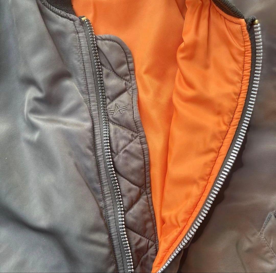 Alpha アルファMA-1フライトジャケット オリーブグリーン L