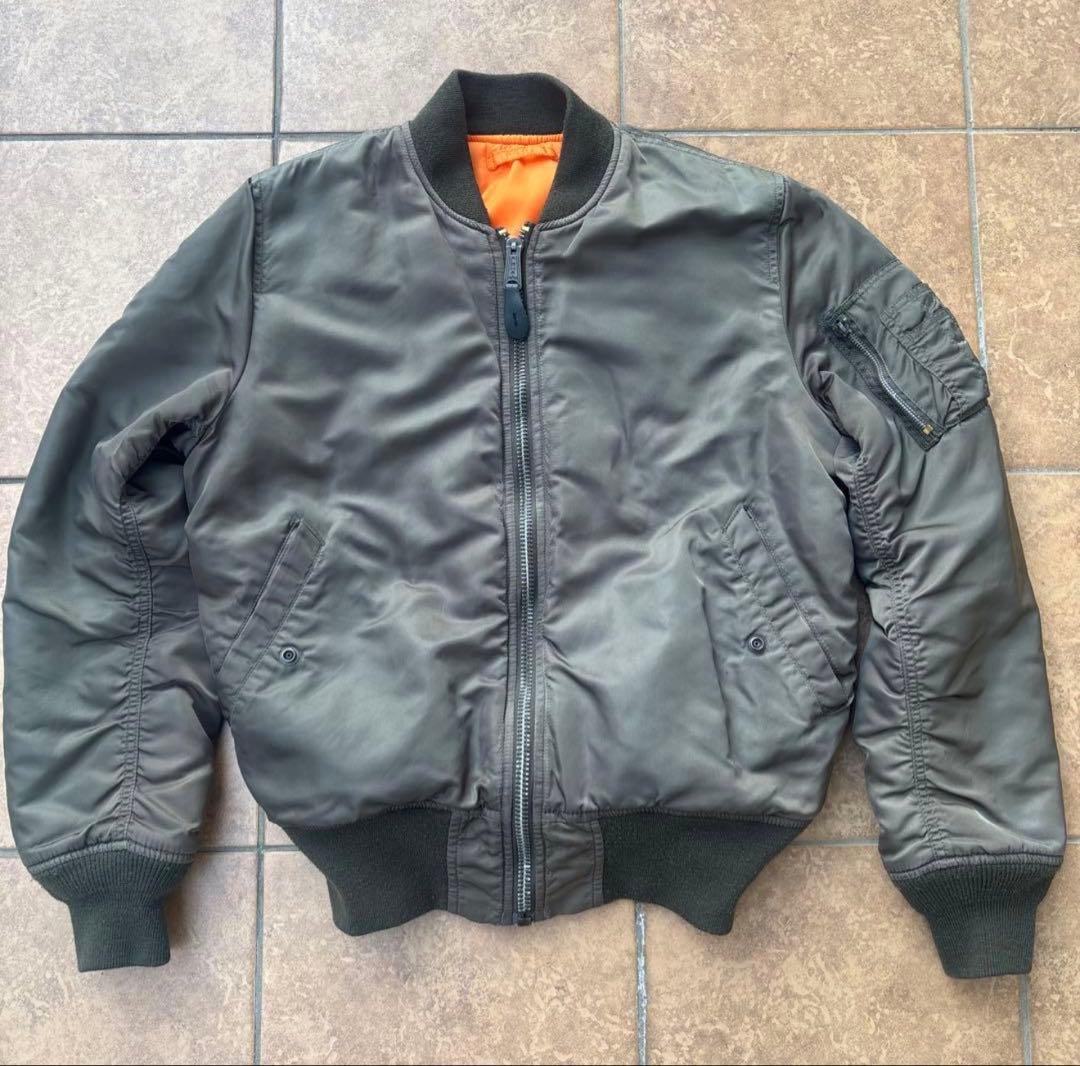 Alpha アルファMA-1フライトジャケット オリーブグリーン L