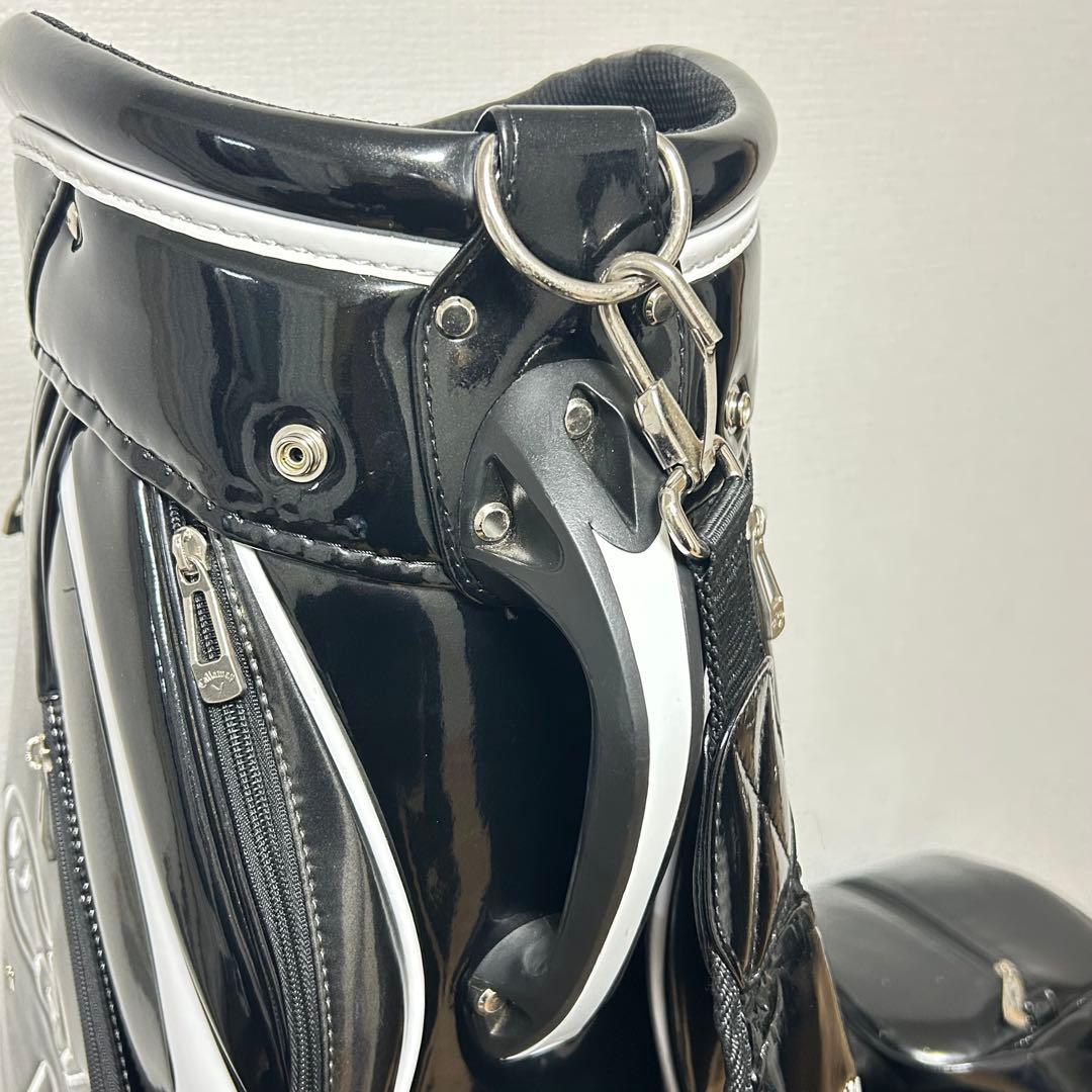 キャロウェイ　キャディバッグ　ブラック×ホワイト　エナメル　9.5型