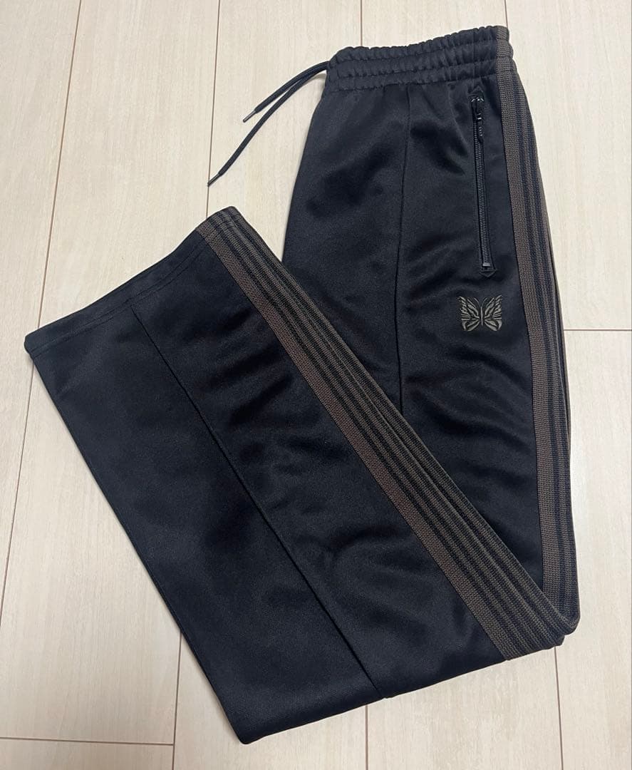 美品　Needles Track Pantトラックパンツ Sサイズ　黒×ブラウン