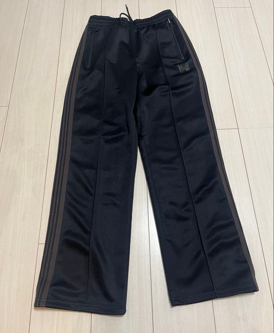 美品　Needles Track Pantトラックパンツ Sサイズ　黒×ブラウン
