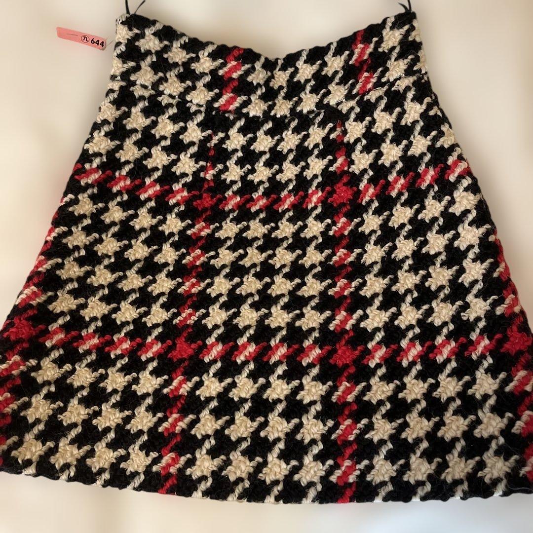 miu miu チェック柄ミニスカート 40