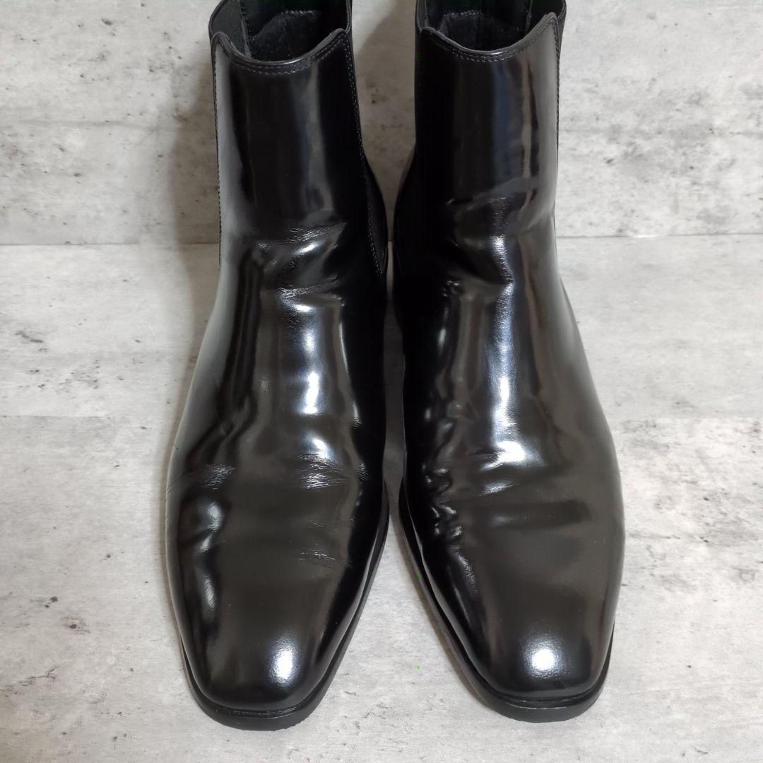 【Lui's】ヒールサイドゴアブーツ☆光沢感あり☆42