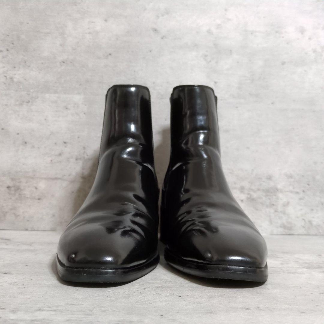 【Lui's】ヒールサイドゴアブーツ☆光沢感あり☆42