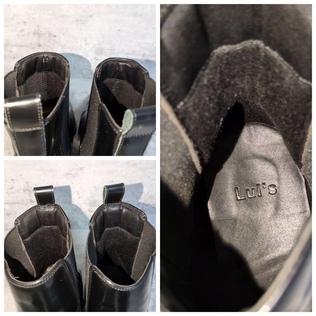 【Lui's】ヒールサイドゴアブーツ☆光沢感あり☆42