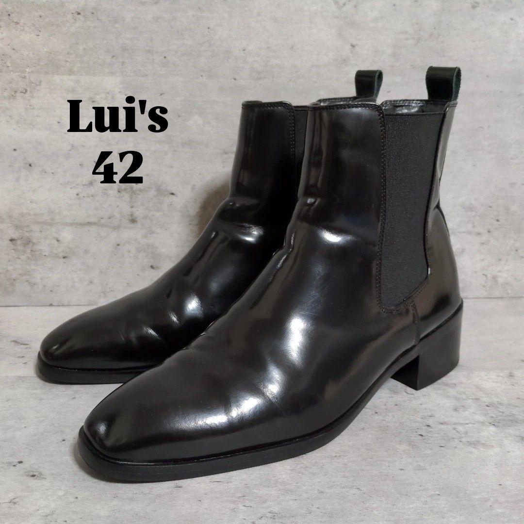 【Lui's】ヒールサイドゴアブーツ☆光沢感あり☆42