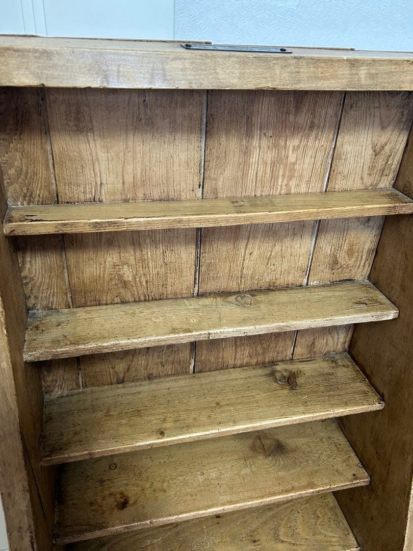 イギリスビンテージ　コレクション棚　フィギュア　キュリオケース