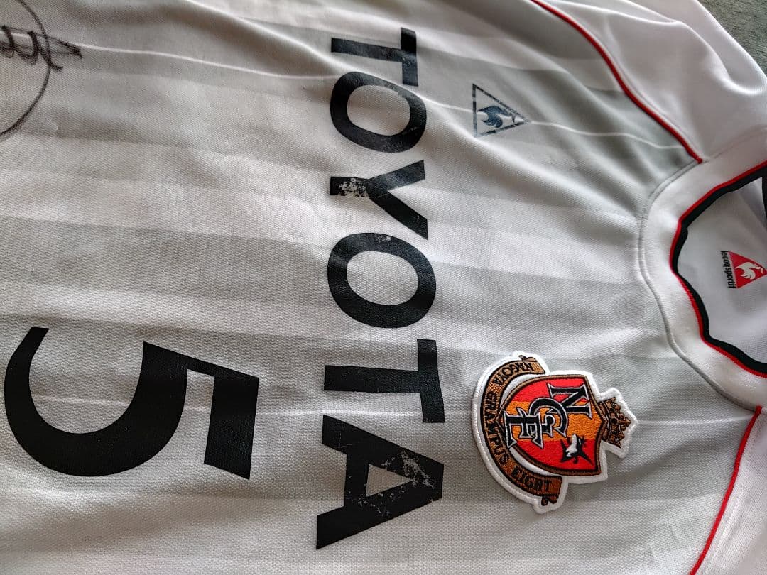 03/04名古屋グランパスAユニフォーム支給品No.5古賀サイン入り実使用