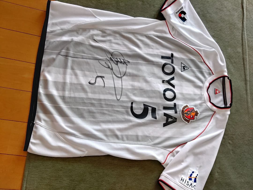 03/04名古屋グランパスAユニフォーム支給品No.5古賀サイン入り実使用