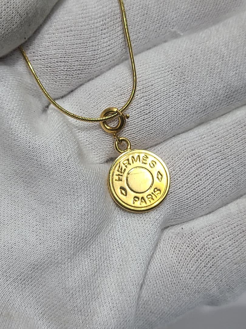 エルメス　セリエ　ネックレス　ペンダントトップ　ゴールド　小さいサイズ