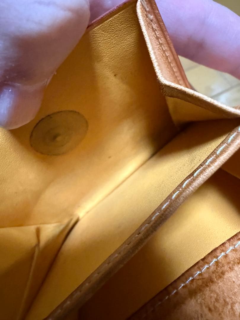 【美品】ガンゾ★メンズ 二つ折り財布 小銭入 コードバンレザー 本革 濃紺