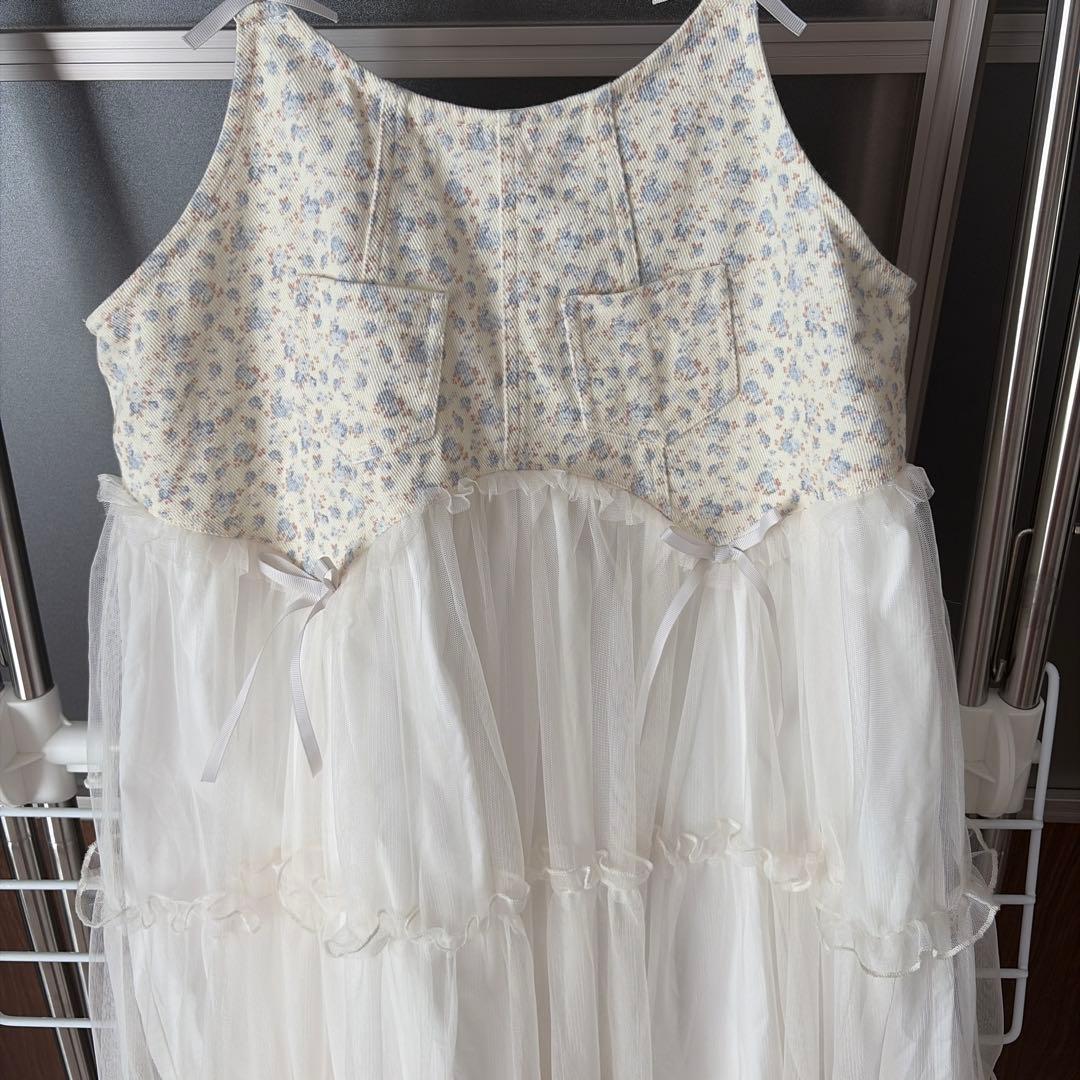 merry jenny petit flowerチュールキャミワンピース