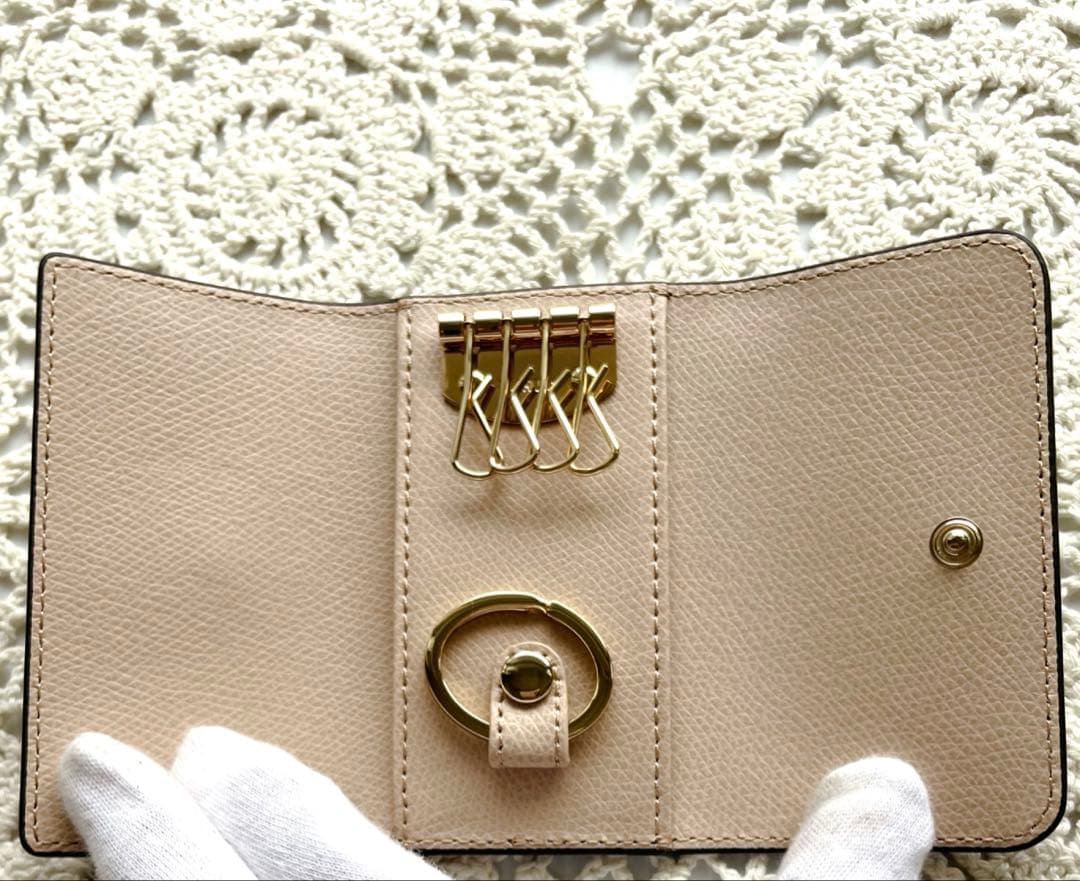 未使用品　現行　FURLA 4連キーケース　グレージュ