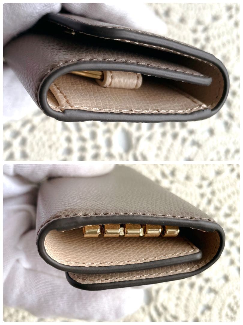 未使用品　現行　FURLA 4連キーケース　グレージュ