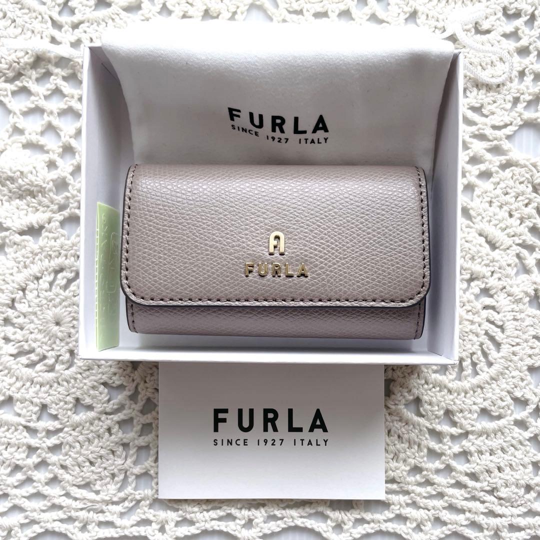 未使用品　現行　FURLA 4連キーケース　グレージュ