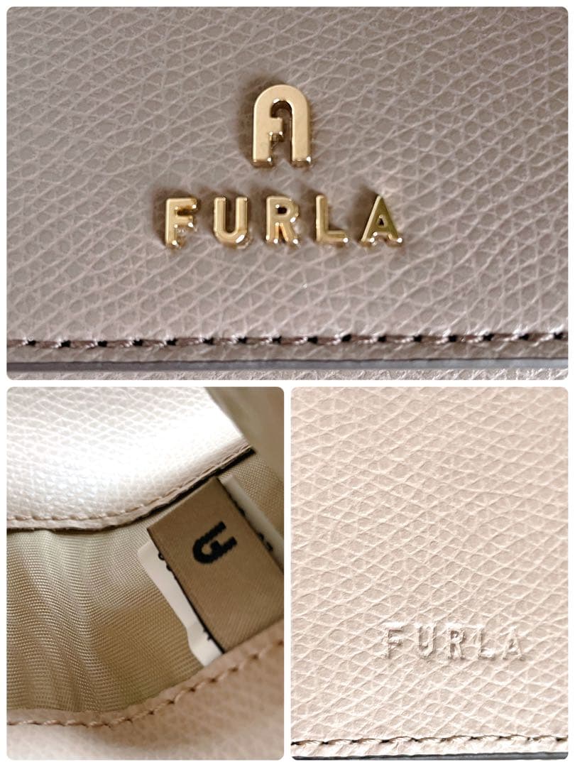 未使用品　現行　FURLA 4連キーケース　グレージュ