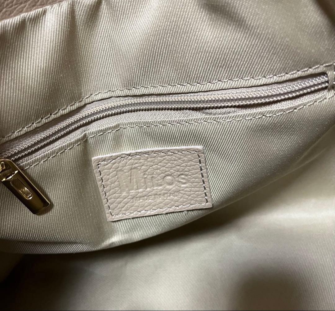 【新品未使用】MILOS ミロス 金具付きトートバック ベージュ NOBLE