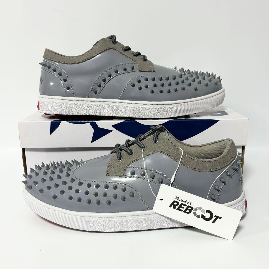 新品 ラッセルノ ゴルフ スタッズ スパイクレス シューズ グレー 27.0