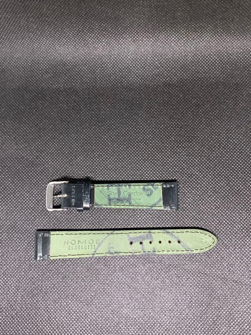 NOMOS　コードバン ベルト 純正 尾錠付　18mm ノモス ブラック 未使用