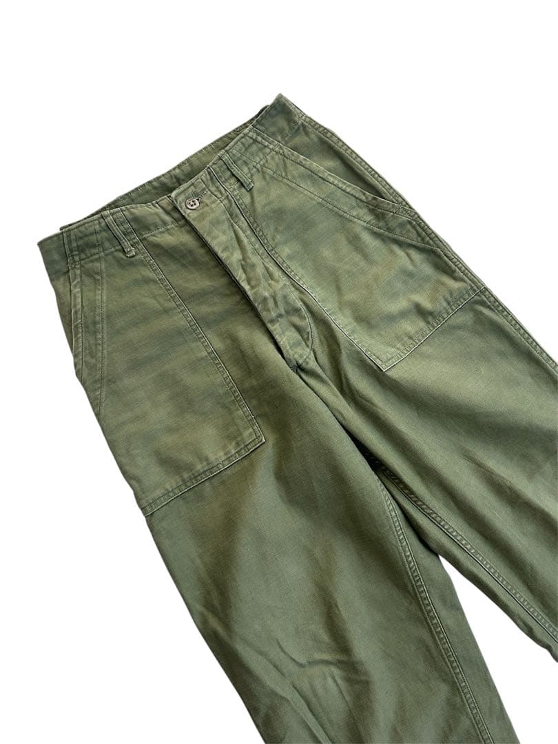 ヴィンテージ ベイカーパンツ OG-107コットンサテン カーキ ボタンフライ