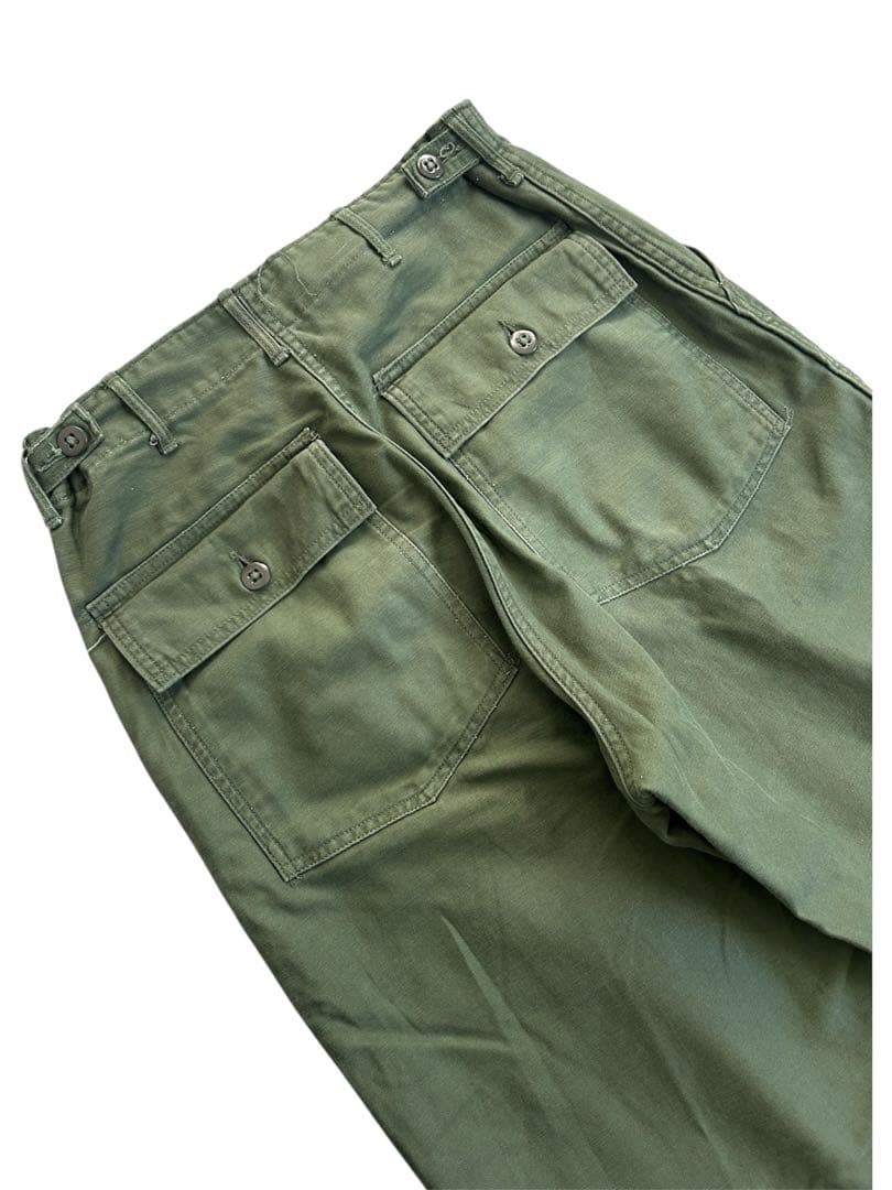 ヴィンテージ ベイカーパンツ OG-107コットンサテン カーキ ボタンフライ