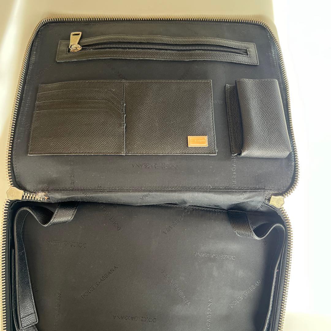 Dolce & Gabbana ブラック本革 手さげバッグ　ブリーフケース