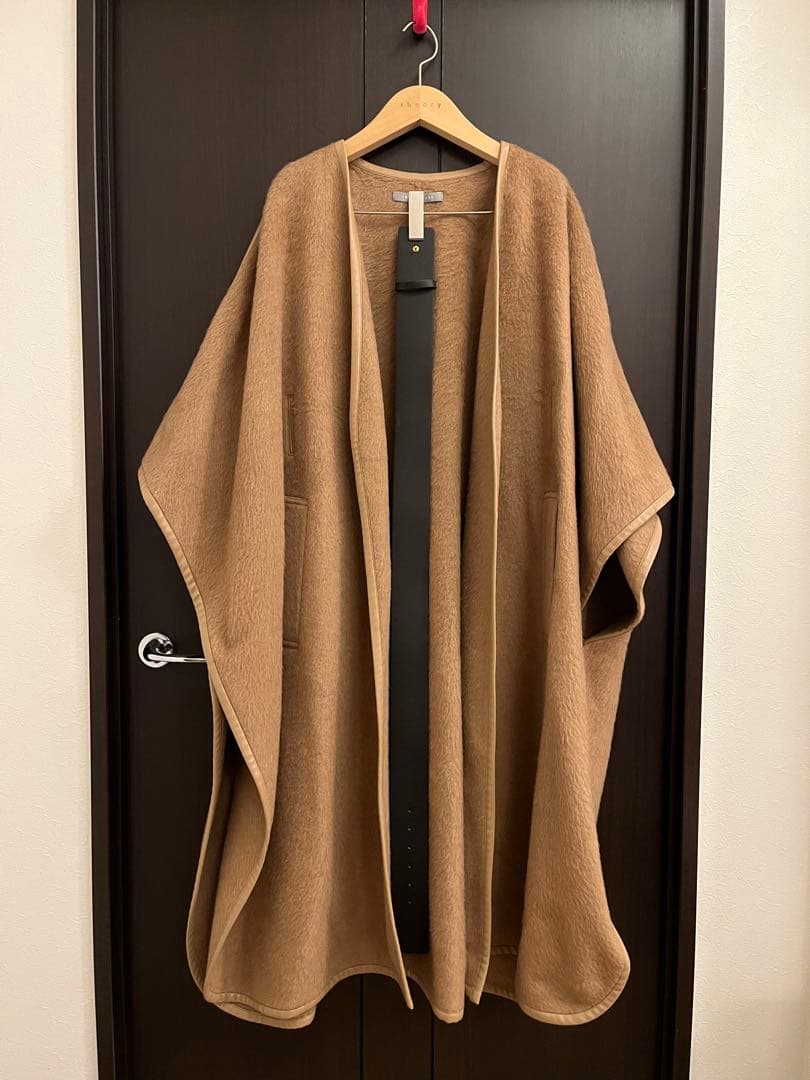theory luxe 希少キャメル100% ケープ風ロングコート