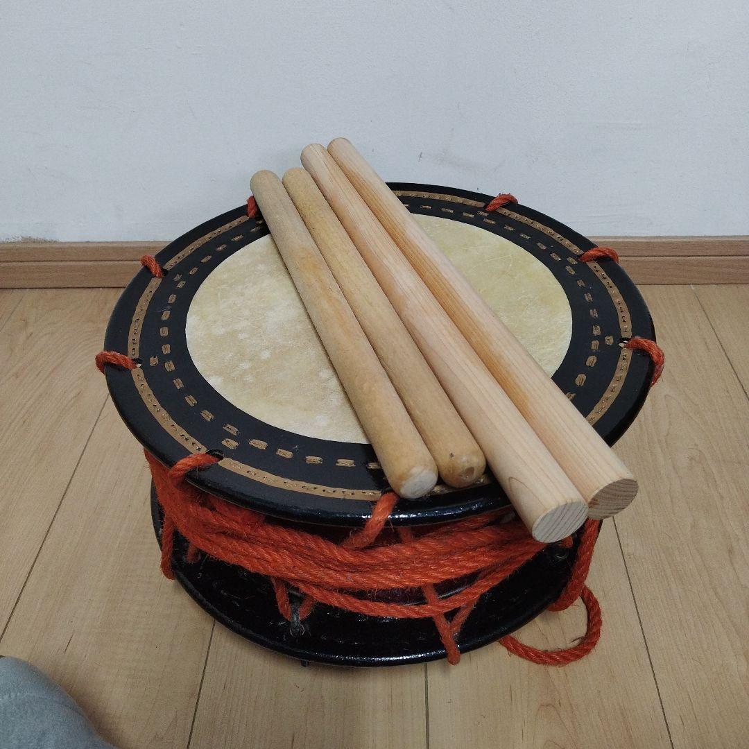 締太鼓　津軽民謡　民謡　御神楽　お囃子　バチ付き