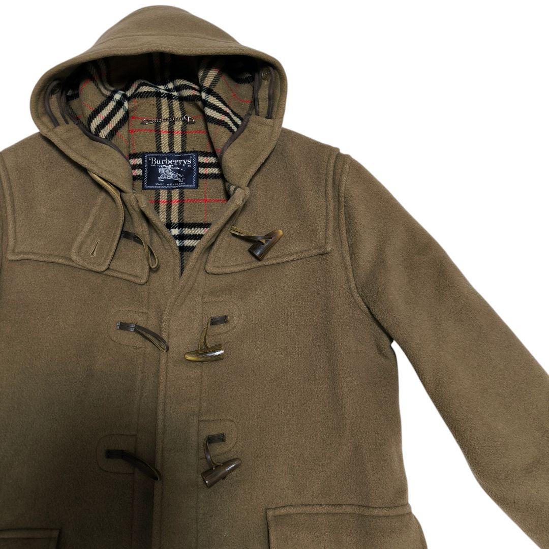 バーバリー　ダッフルコート ノバチェック 英国製　ヴィンテージ　ベージュ