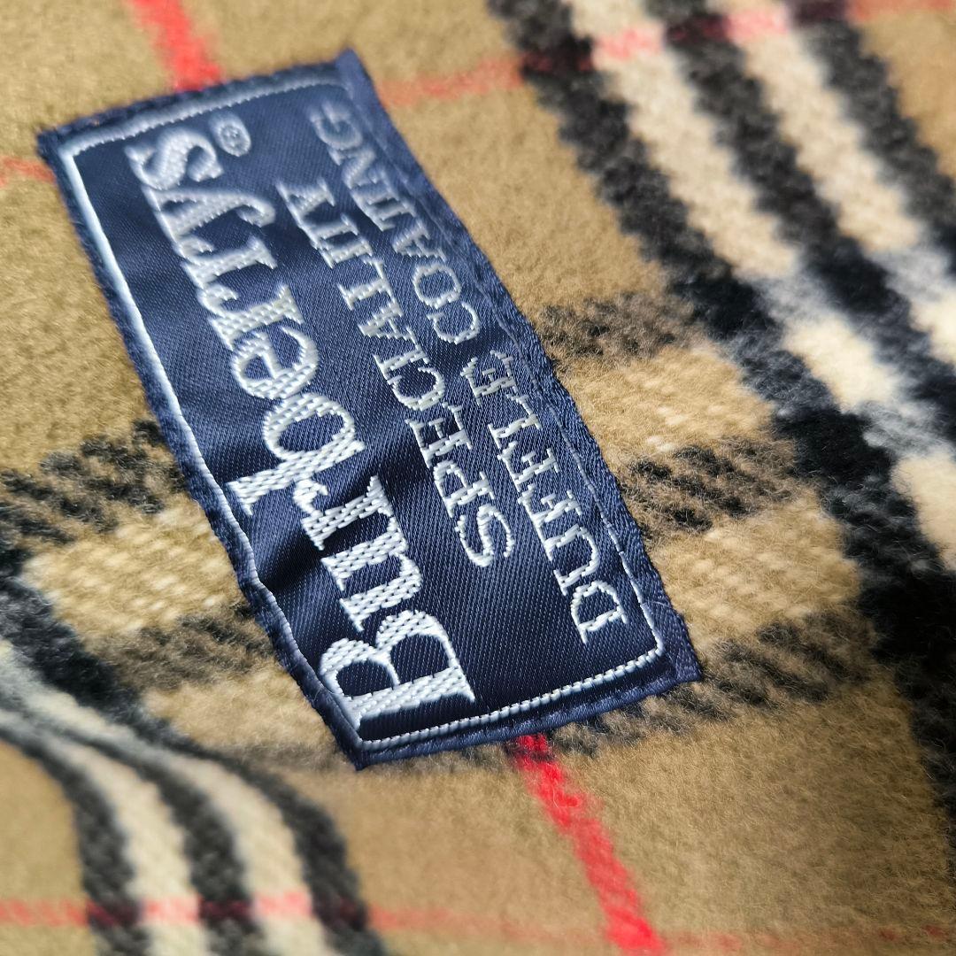 バーバリー　ダッフルコート ノバチェック 英国製　ヴィンテージ　ベージュ